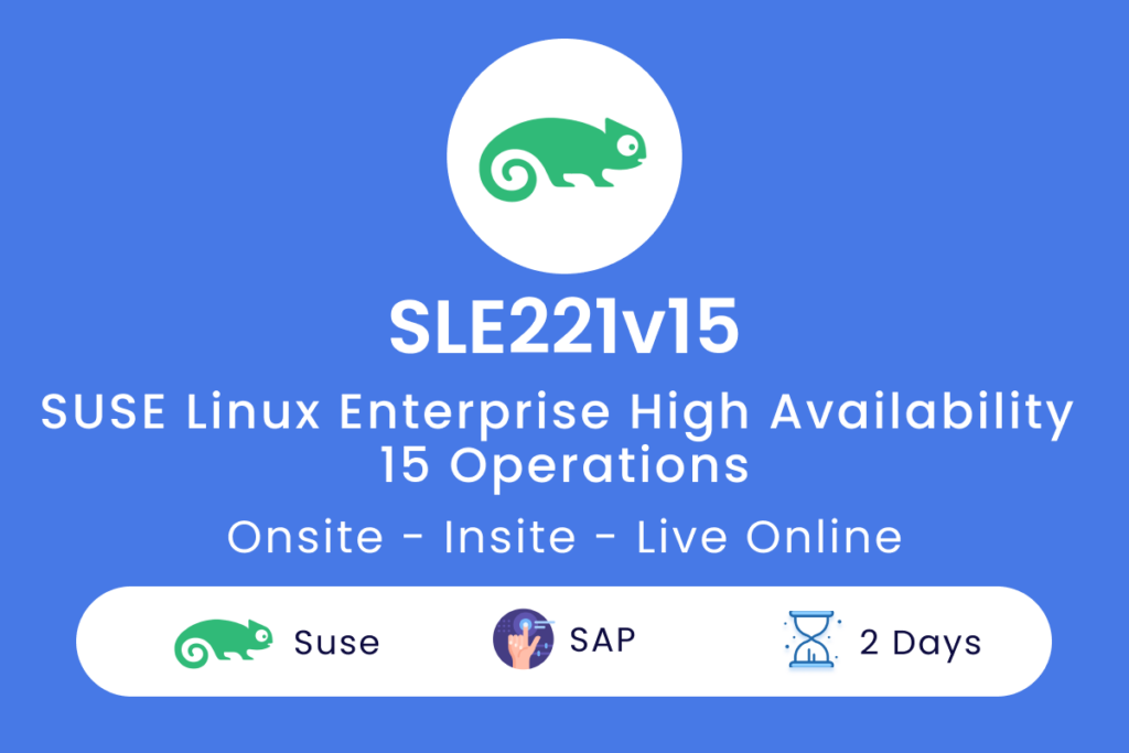 cSLE221v15 - SUSE Linux Enterprise High Availability 15 Operations