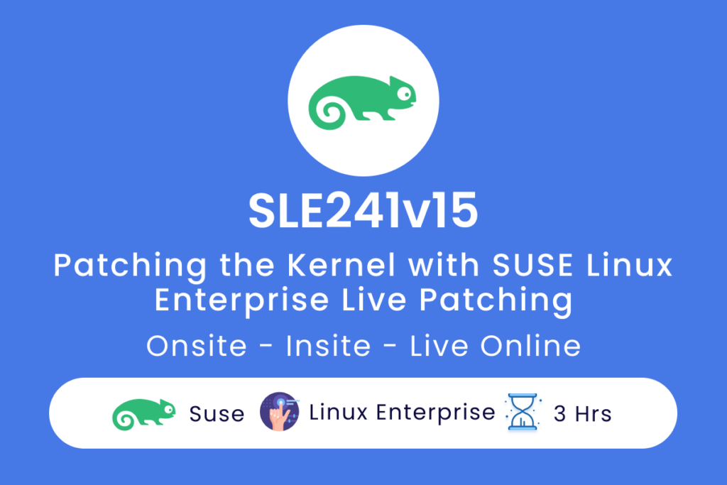 SLE241v15 Patching the Kernel with SUSE Linux Enterprise Live Patching