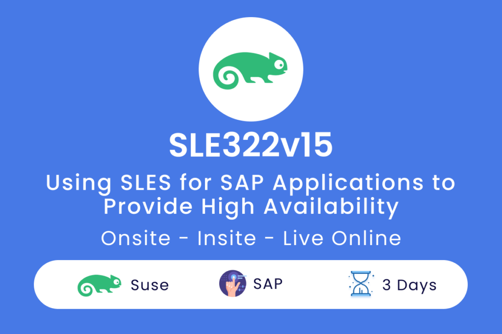 SLE322v15 Using SLES for SAP Applications to Provide High Availability