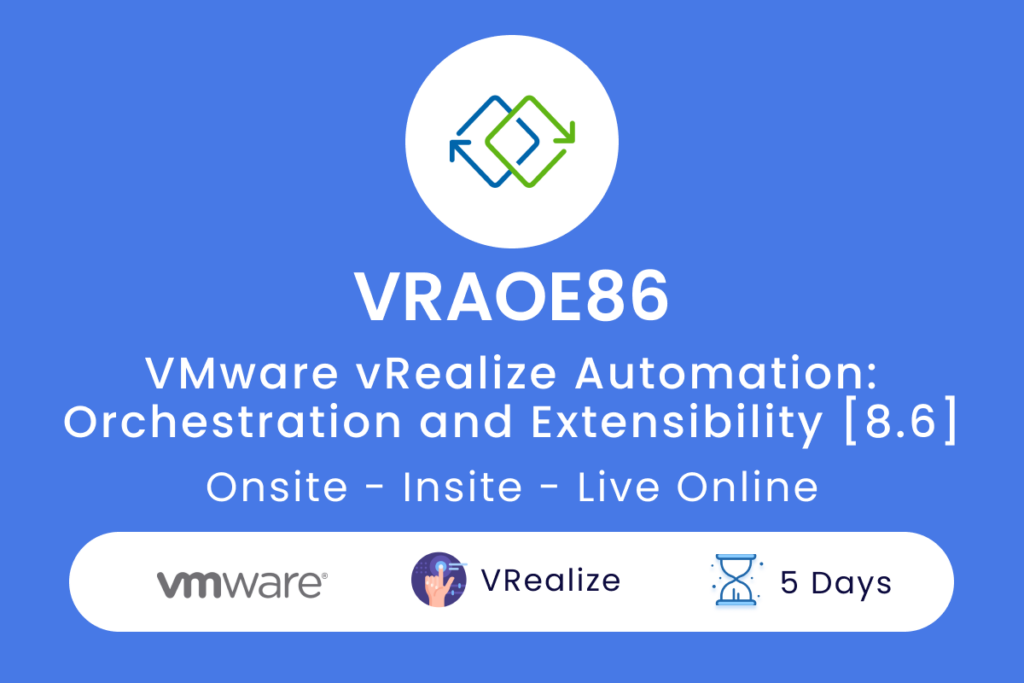 VRAOE86 VMware vRealize Automation  Orchestration and Extensibility 8.6