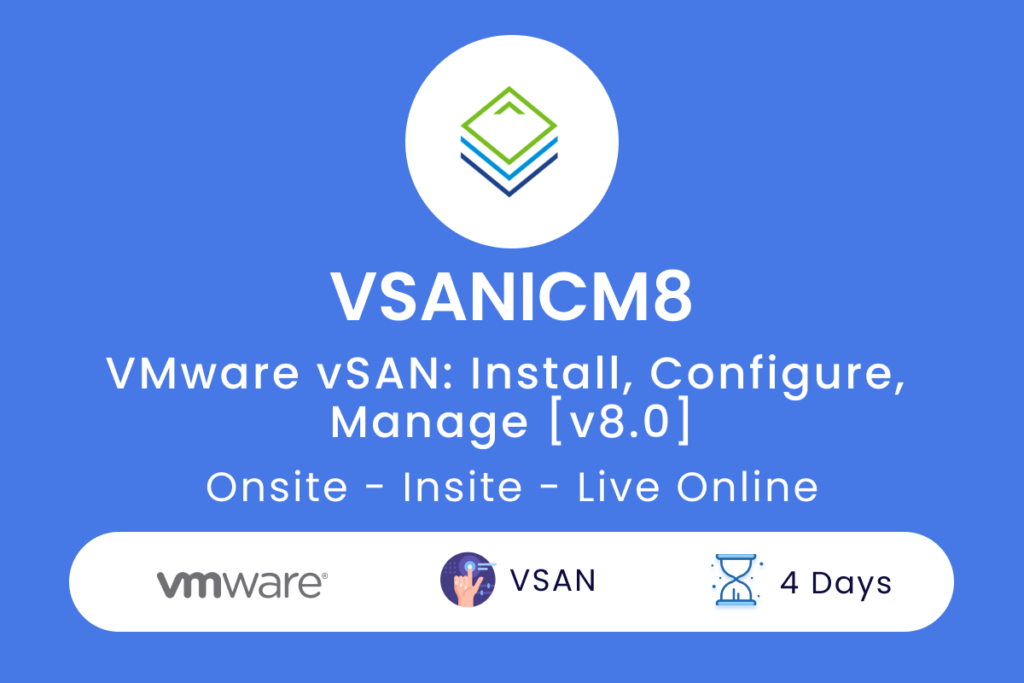 VSANICM8 VMware vSAN  Install Configure Manage v8.0